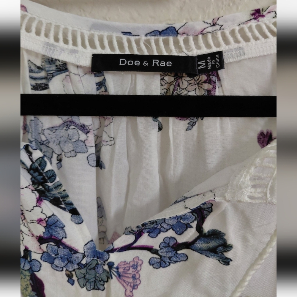 Doe & Rae X Revolve LS Floral Blouse Sz M NWT - Picture 4 of 15